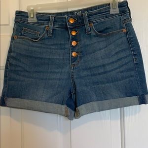 Button Detail High Rise Midi